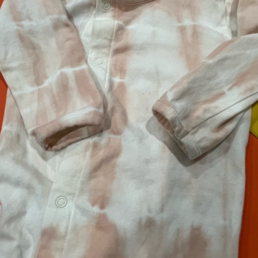 Pehr 2pk Organic Cotton Tie Dye Coverall Suit & Pink Bodysuit Bundle - Picture 10 of 14